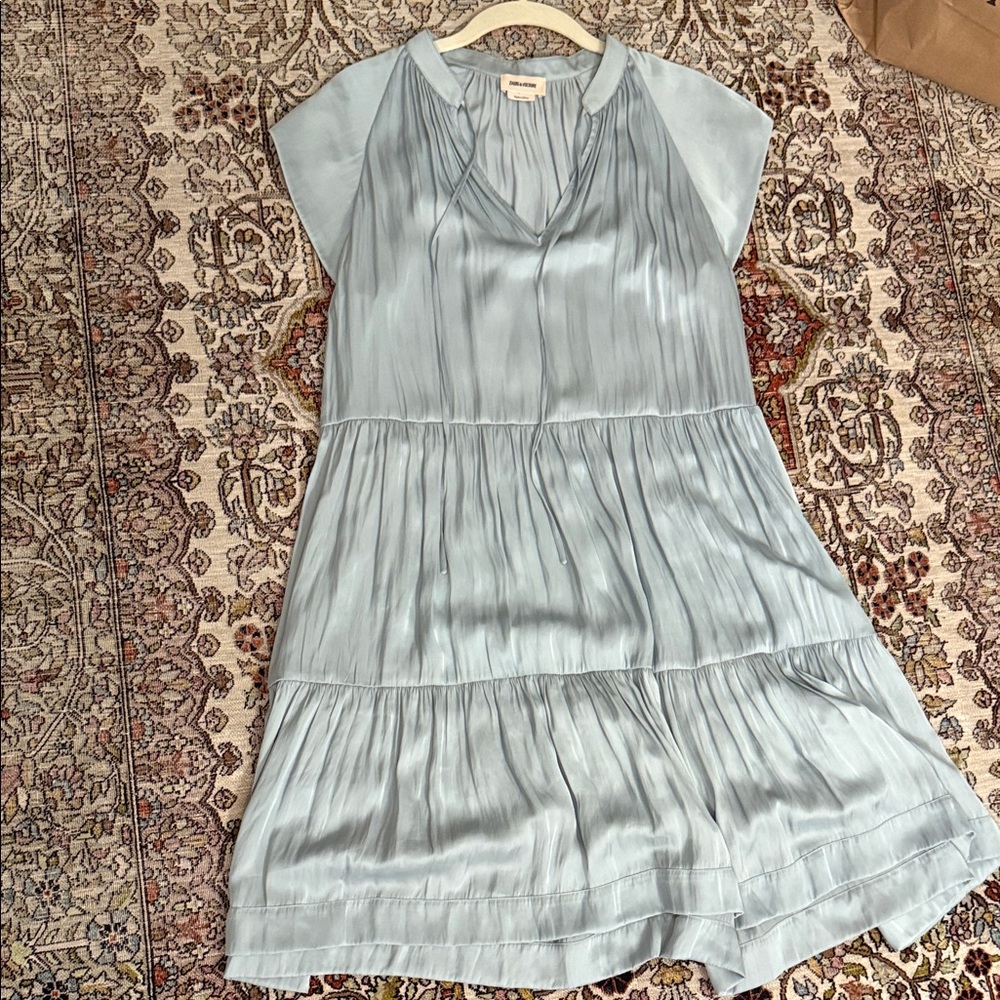 Zadig and Voltaire silk blue dress 2